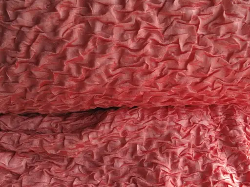 Úplet Polyester elastický dvojvrstvový Fukro/lososový