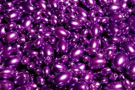 Korálky sklenené oválky voskované 4-12mmx 50g/fialové purpur