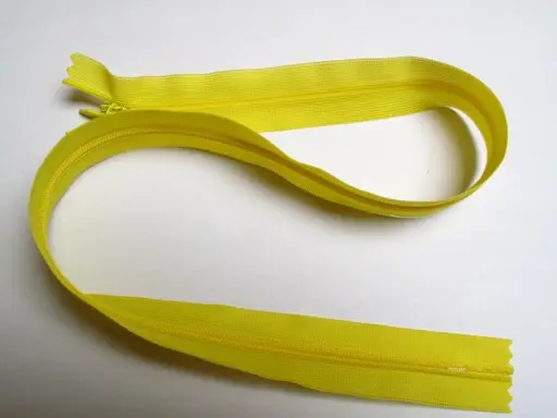Zips skrytý dederón 55cm/žltý výrazný