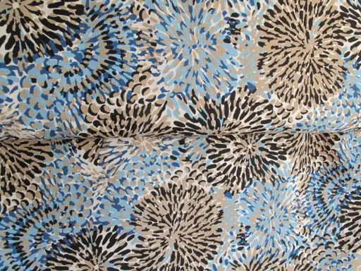 Plátno PES Mitzy kvety abstrakt/modrý