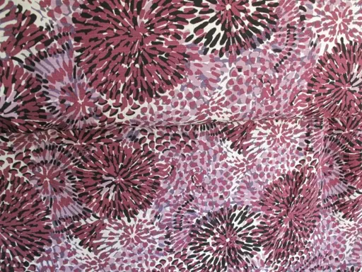 Plátno PES Mitzy kvety abstrakt/fialovoslivkový