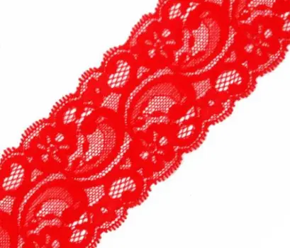 Krajka elastická 55mm/červená