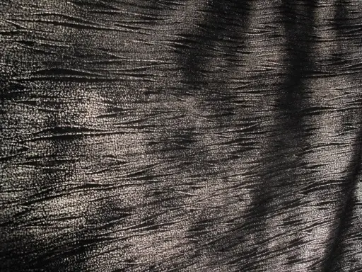 Úplet Polyester elastický vypaľovaný Nina/strieborno- čierny