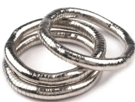 Náramok elastický kovový sada 3ks x16cm/platina