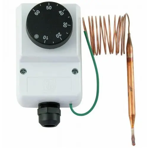 Prevádzový termostat  kapilárový, 0-90°C, kapilára 1m
