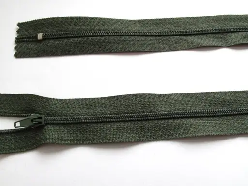 Zips špirálový šatový 3mmx 60cm/315/army zelený