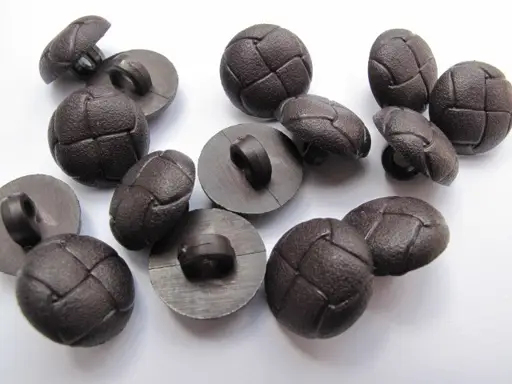 Gombík SP polguľa Hubert 15mm/tmavohnedý