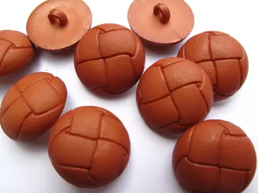 Gombík SP polguľa Hubert 15mm/škoricovohnedý