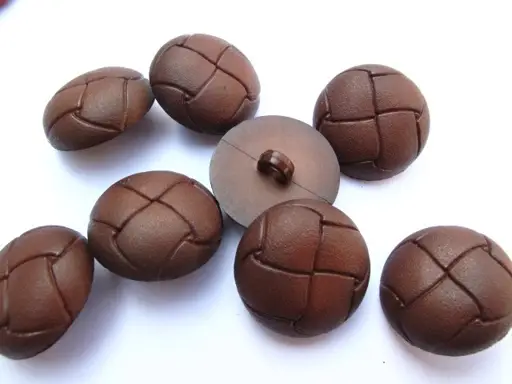 Gombík SP polguľa Hubert 22mm/hnedý čokoládový