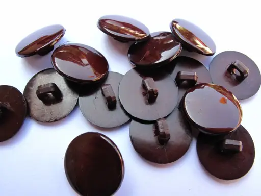 Gombík SP hladký 20mm/kávový