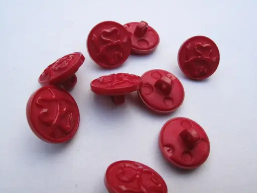 Gombík SP hladký motýľ 15mm/malinový