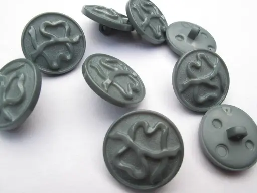 Gombík SP hladký motýľ 22mm/smaragdový zelený svetlý