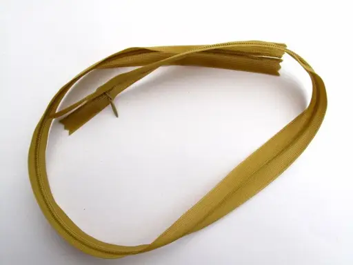 Zips skrytý dederón 60cm/khaki zlatý