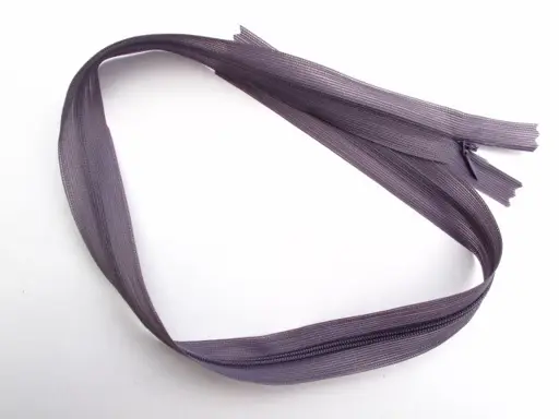 Zips skrytý dederón 60cm/sivofialový
