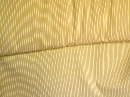 Poplín elastický Bavlna pásik/bielo- žltý