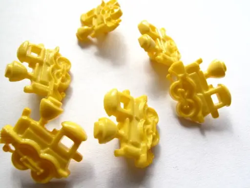 Gombík detský SP vláčik 16mm/žltý