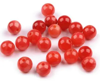Korálky sklenené perleťové 4mmx 100ks/červené