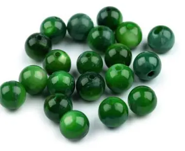 Korálky sklenené perleťové 4mmx 100ks/trávové zelené