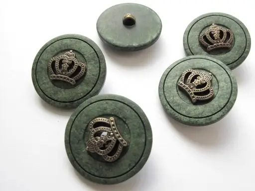 Gombík SP symbol znak Royal 26mm/mosadz- army zelený