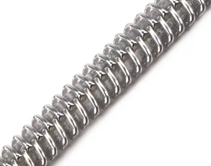 Ozdobná špirála zipsová 5mm/strieborná