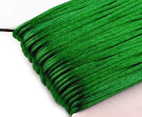 Šnúra saténová korzetová 2mm/trávová zelená