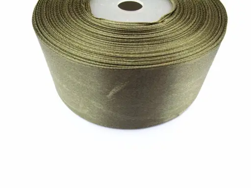 Stuha saténová 38mm/army zelená