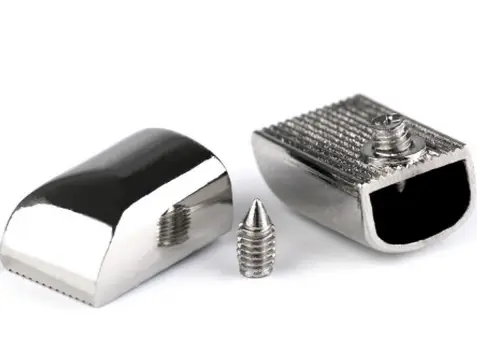 Koncovka na zips kovová dutinka 10x14mm/nikel