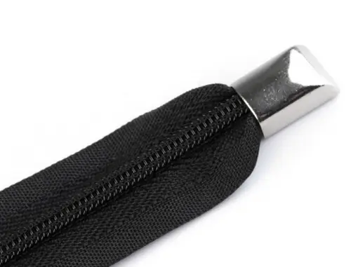 Koncovka na zips kovová dutinka 10x14mm/nikel
