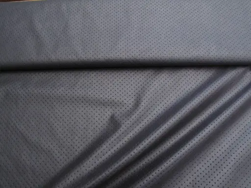 Kostýmovka dizajn koženka dierkovaná Zorka/čierna