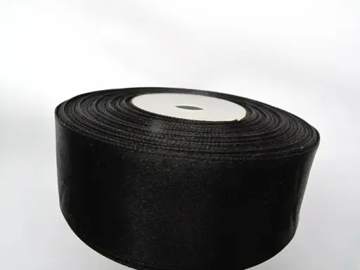 Stuha saténová 38mm/čierna