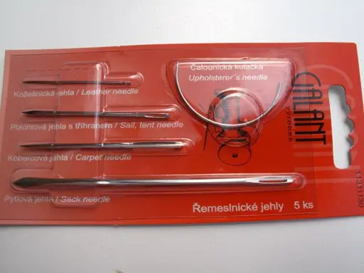 Ihly ručné remeselnícke 5ks v kartóne/nikel