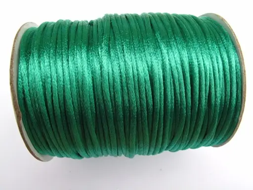 Šnúra saténová korzetová 2mm/smaragdová zelená