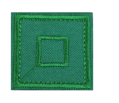 Nažehľovačka štvorec 33x33mm/zelená trávová