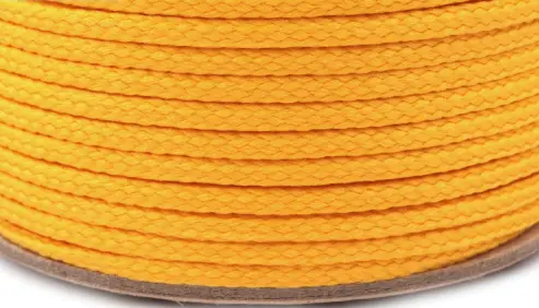 Odevná šnúra 4mm/nechtíková žltá