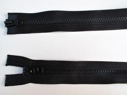 Zips kostený deliteľný 2 bežce 110cm/čierny