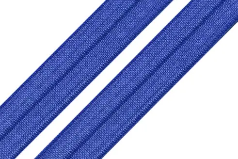 Šikmý prúžok elastický lesklý 18mm/parížsky modrý