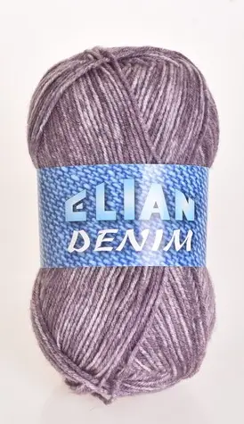Pletacia priadza Elian Denim 675/fialová slivková