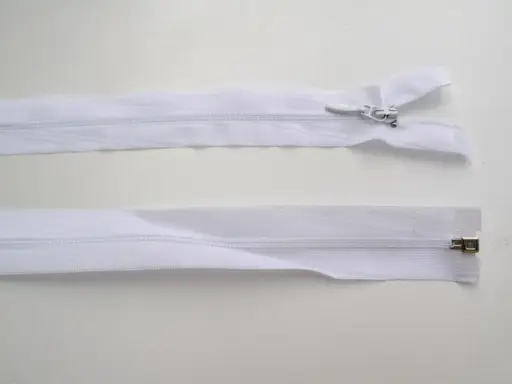 Zips skrytý deliteľný 45cm/biely