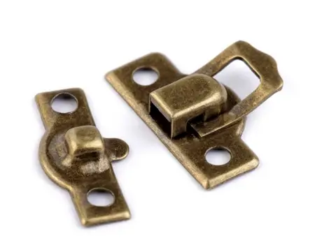 Zapínanie na krabičky kovové 22x25mm/staromosadz