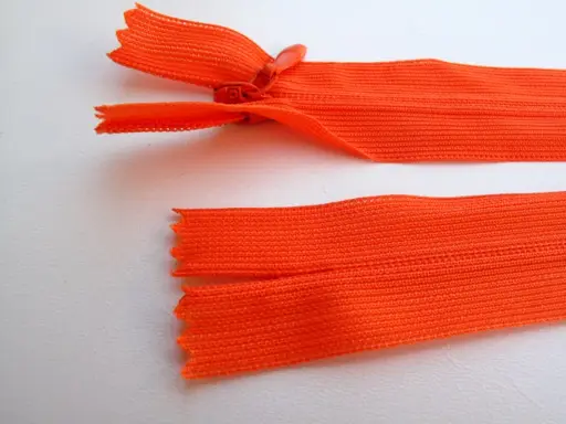 Zips skrytý dederon 60cm/oranžový výrazný