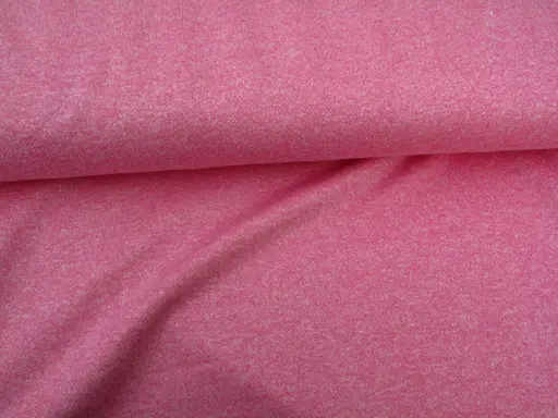 Teplákovina elastická bavlnená mykaná melanž JS-34/ružová tmavšia