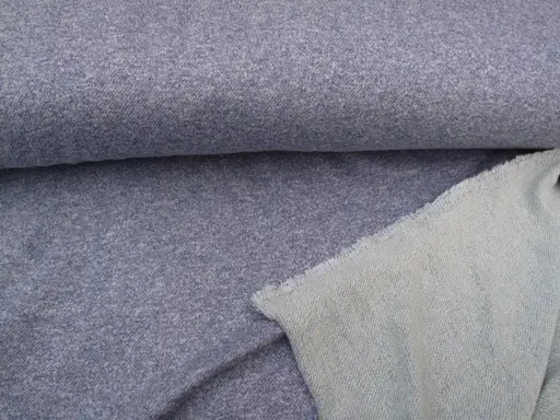 Teplákovina elastická bavlnená mykaná melanž JS-34/sivomodrá tmavšia
