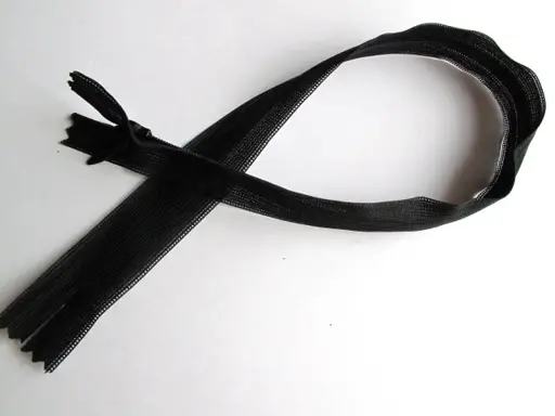Zips skrytý dederón nedeliteľný 30cm/čierny