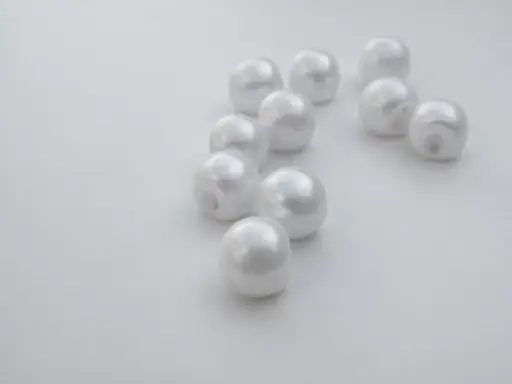 Gombík SP gulička perleť 10mmx 10ks/biely