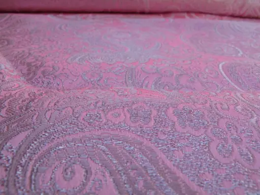 Brokát pevný Metalic oriental/strieborno- ružový jemný