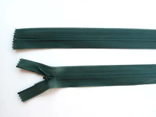 Zips skrytý dederón 60cm/machový zelený tmavý