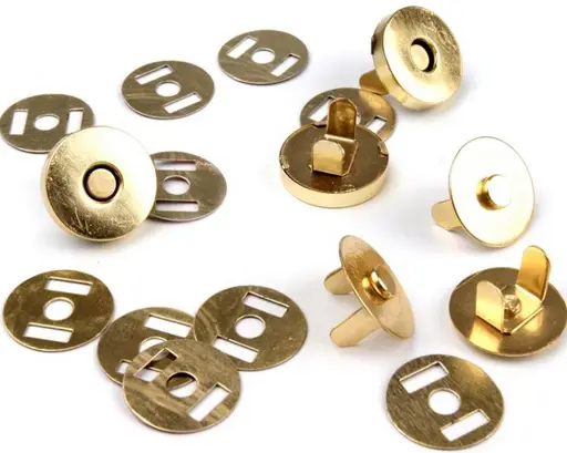 Zapínanie na tašky magnet 18mm/zlaté