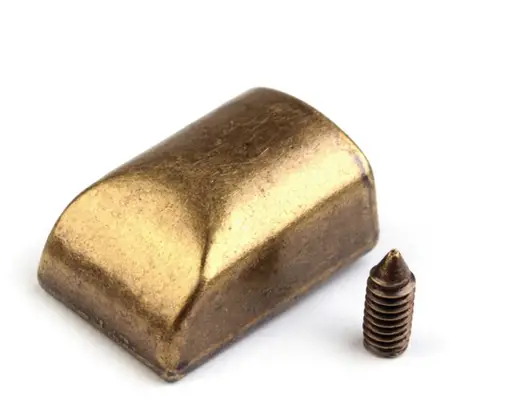 Koncovka na zips kovová dutinka 10x14mm/staromosadz
