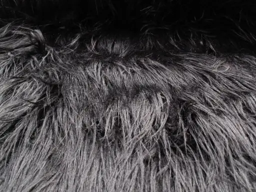 Kožušina umelá dlhší vlas kučeravý 18265/čierna