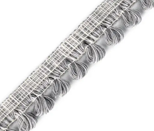 Prýmka slučky chanel melír 25mm/holubia sivá